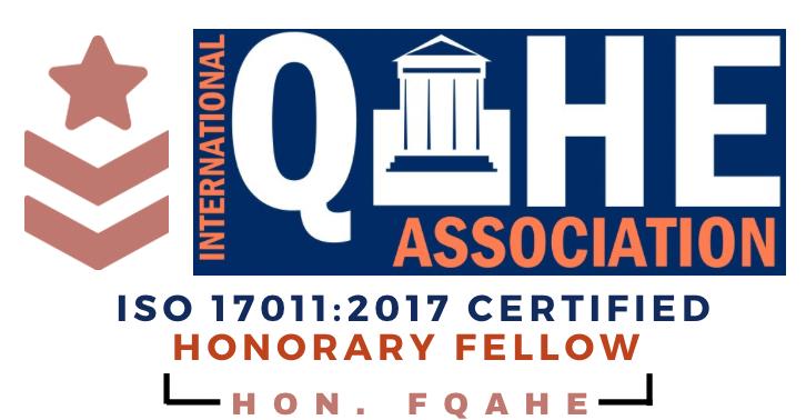 Dr. Frances Ann Bailey has been admitted as our Honorary Fellow (Hon. FQAHE).